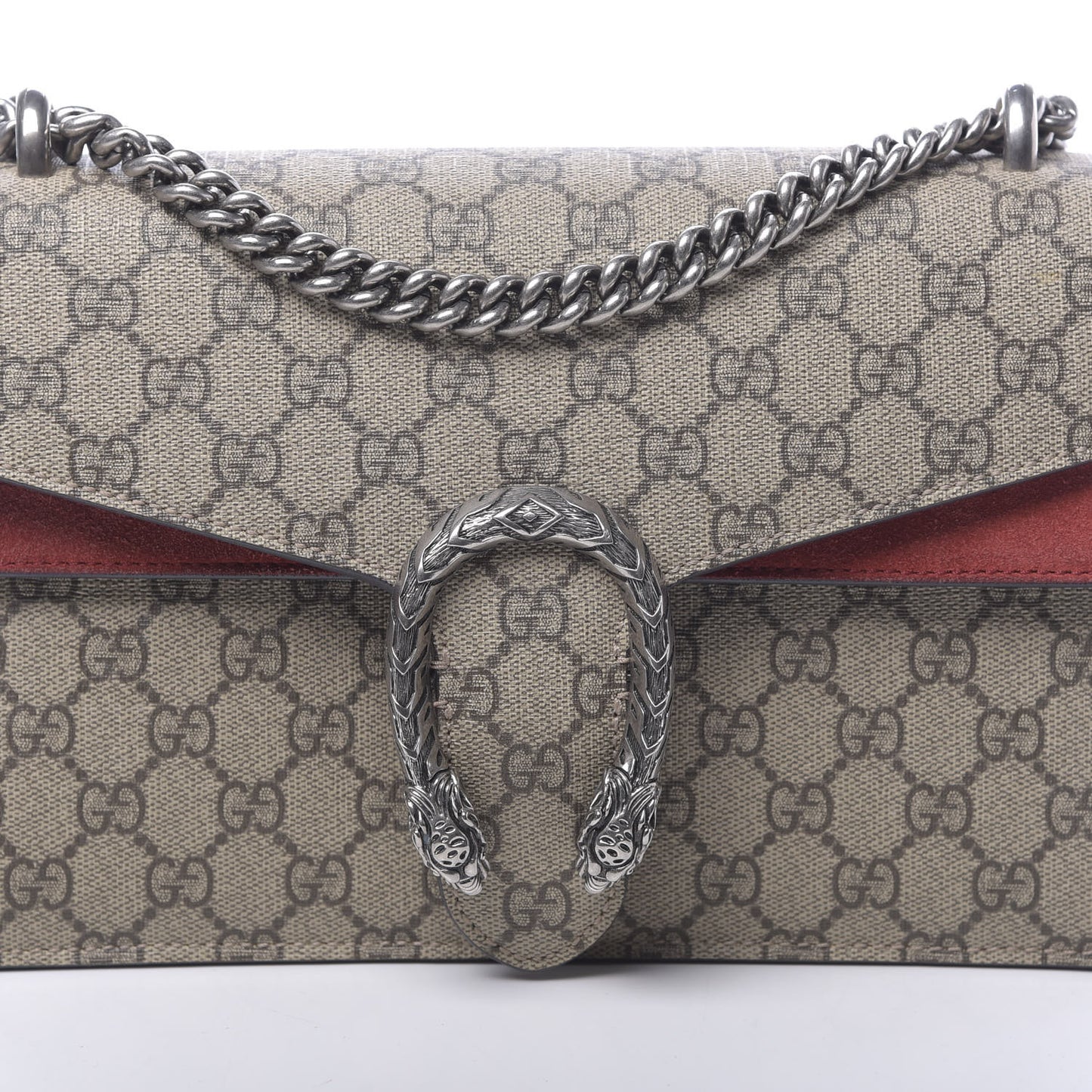 GG Supreme Monogram Small Dionysus Shoulder Bag Red