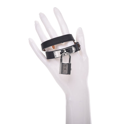 Hermes Stainless Steel Epsom 20mm Kelly Cadena Double Tour Quartz Watch Noir 2 of 6
