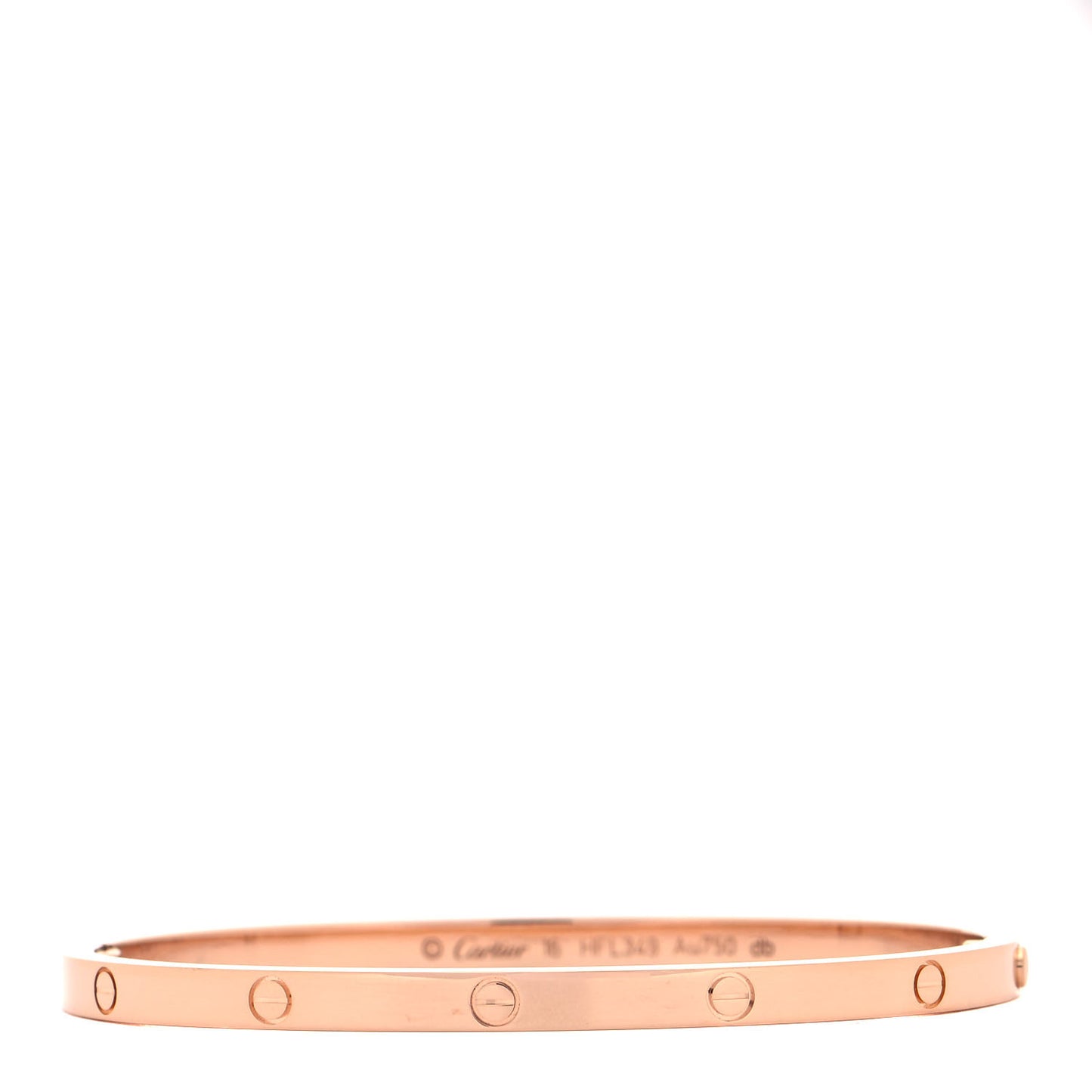 18K Pink Gold Small LOVE Bracelet 16