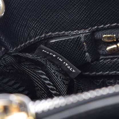 Prada Saffiano Small Galleria Double Zip Tote Black 7 of 16