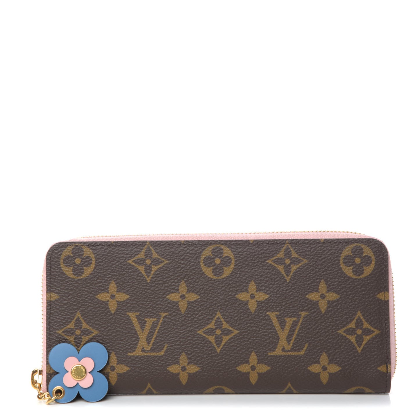 Monogram Blooming Flowers Clemence Wallet Rose Ballerine