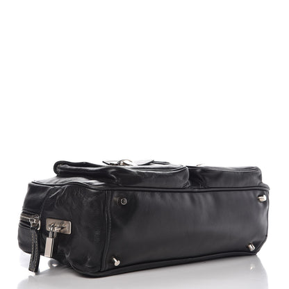 Prada Soft Calfskin Shoulder Bag Black 4 of 9