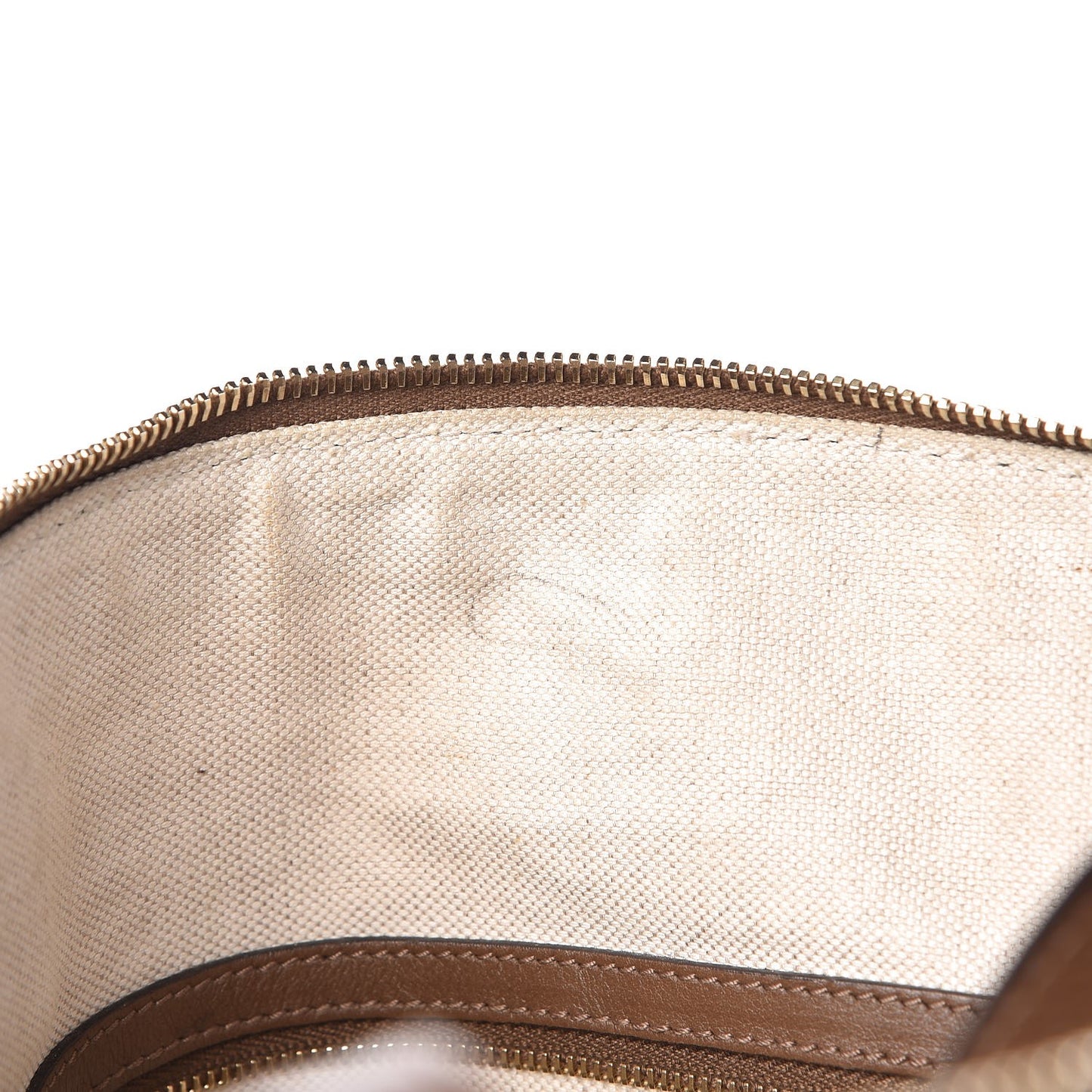 GG Supreme Monogram Margaux Calfskin Large Nice Top Handle Dome Bag Beige Ebony Acero