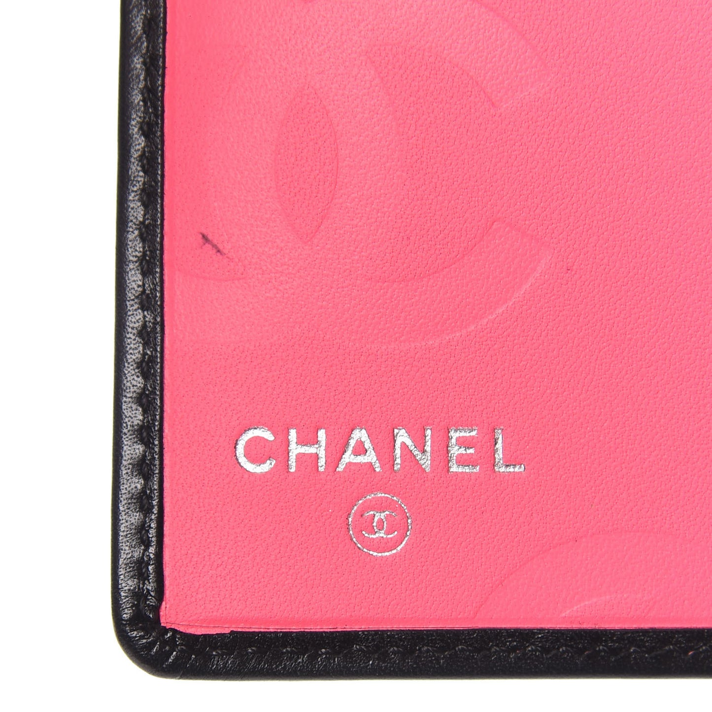 Calfskin Quilted Cambon Yen Wallet Black