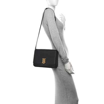 Burberry Grained Calfskin Medium TB Bag Black 2 of 10