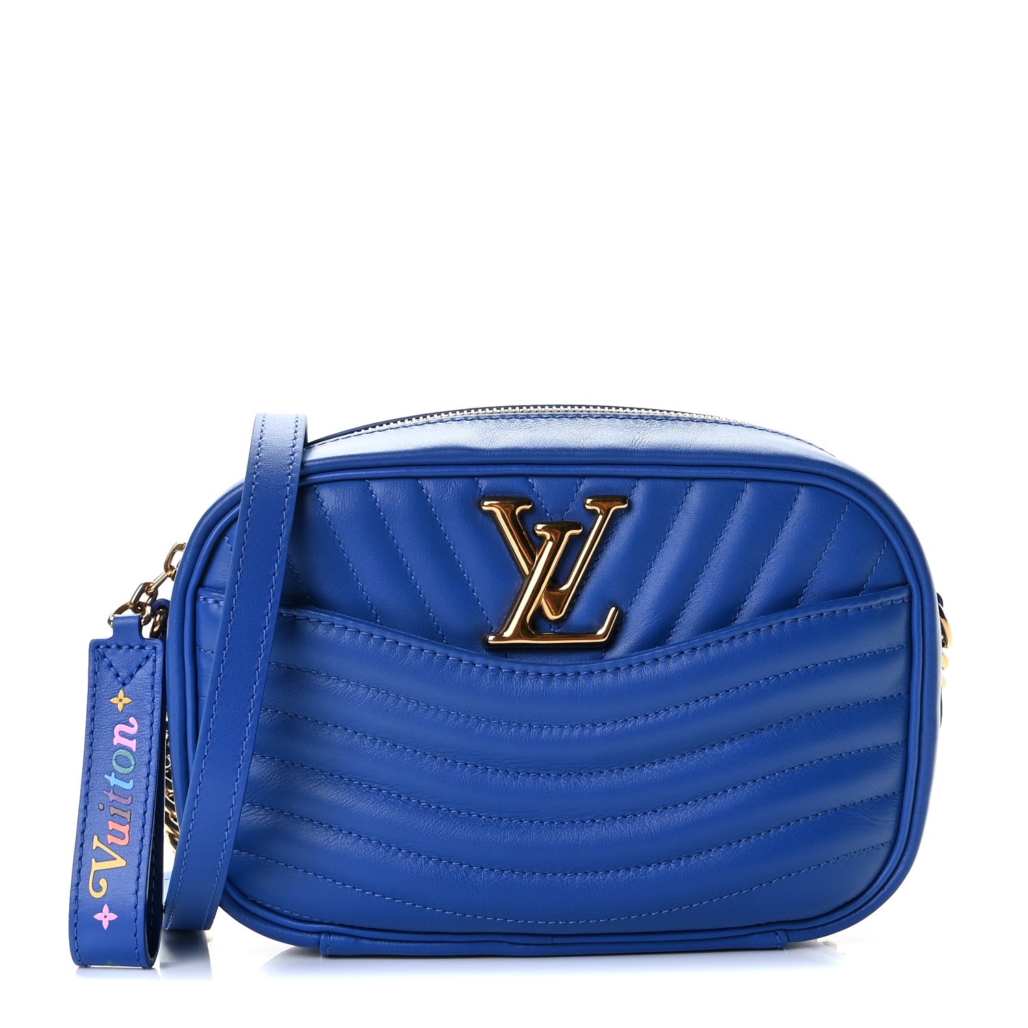 Louis Vuitton Calfskin New Wave Camera Bag Bleu Neon 1 of 10
