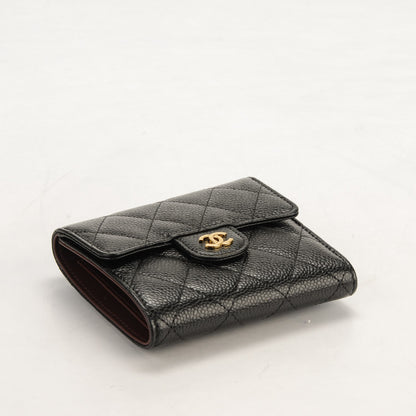 Chanel Caviar Quilted Compact Flap Wallet Black 4 of 9