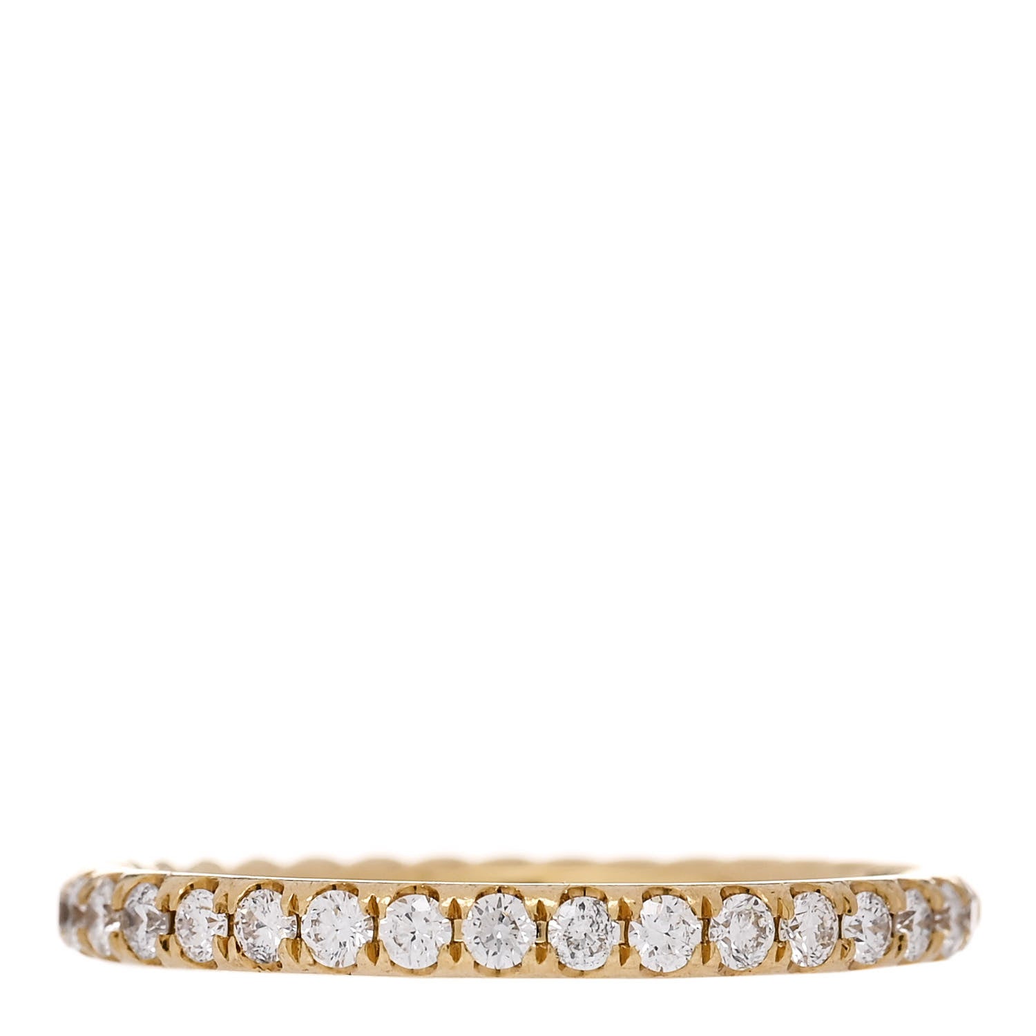 David Yurman 18K Yellow Gold Diamond 2mm Cable Collectibles Band Ring 54 7 1 of 5