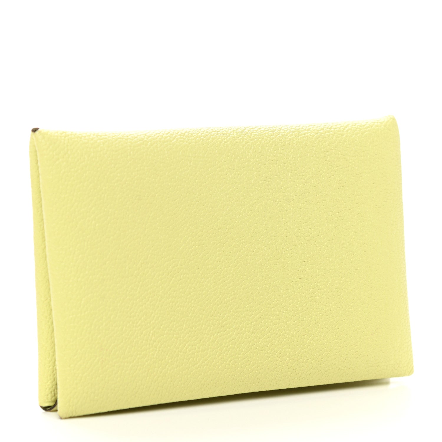 Hermes Chevre Mysore Calvi Card Case Jaune Bourgeon 3 of 8