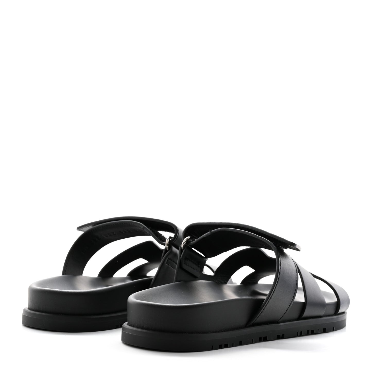 Calfskin Womens Chypre Sandals 36.5 Black