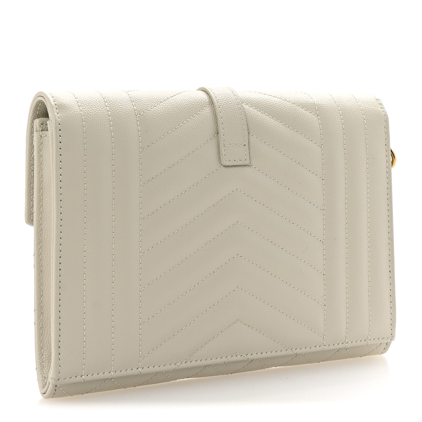 Grain De Poudre Textured Mixed Matelasse Triquilt Monogram Clutch Crema Soft
