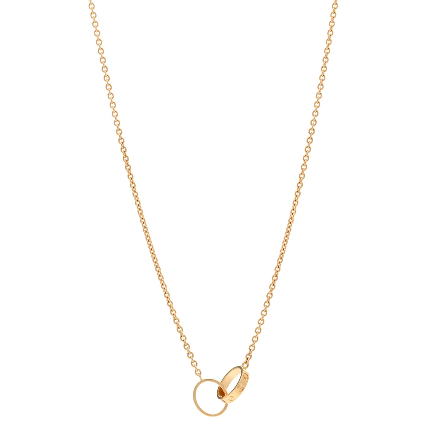 18K Yellow Gold Interlocking LOVE Necklace