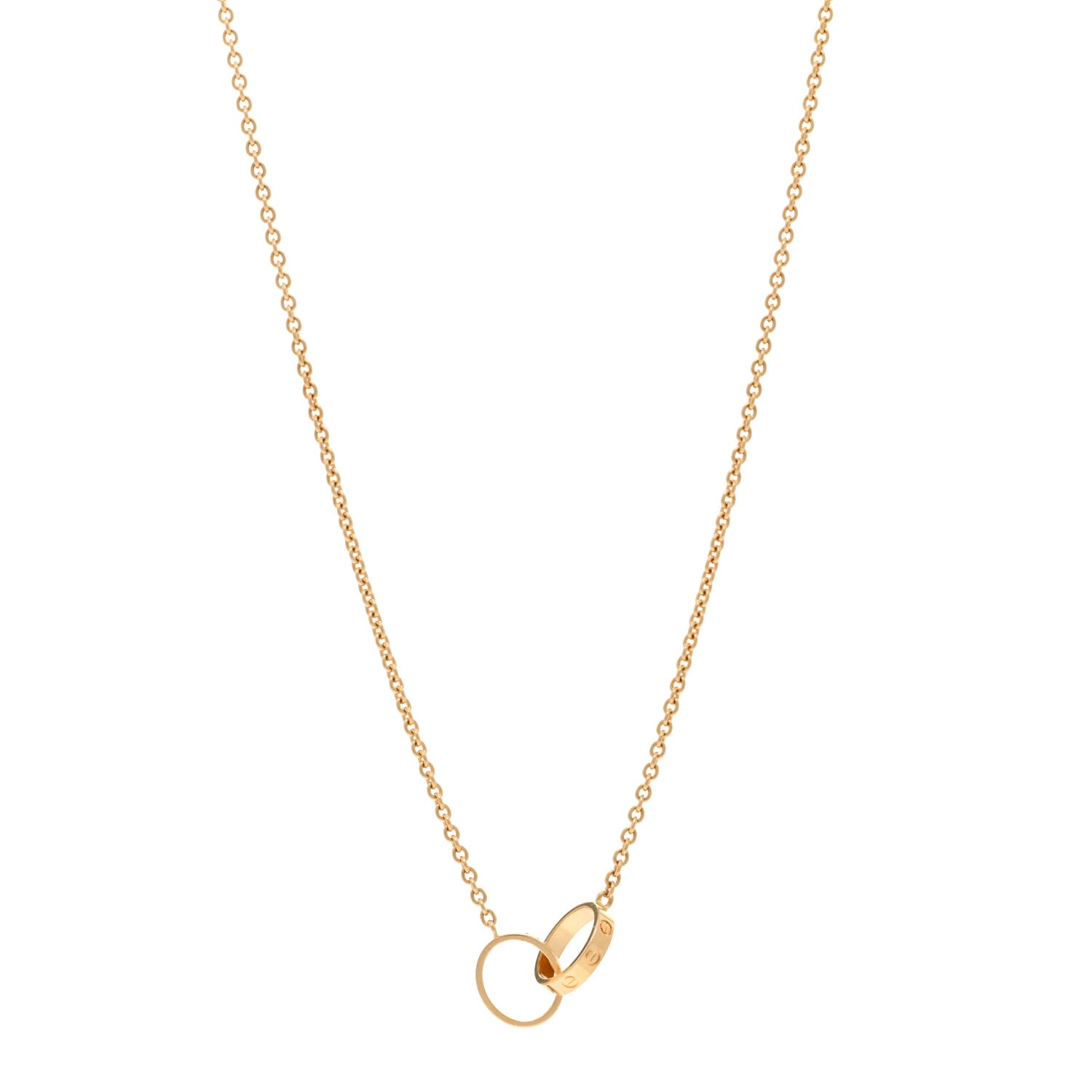 Cartier 18K Yellow Gold Interlocking LOVE Necklace 1 of 5