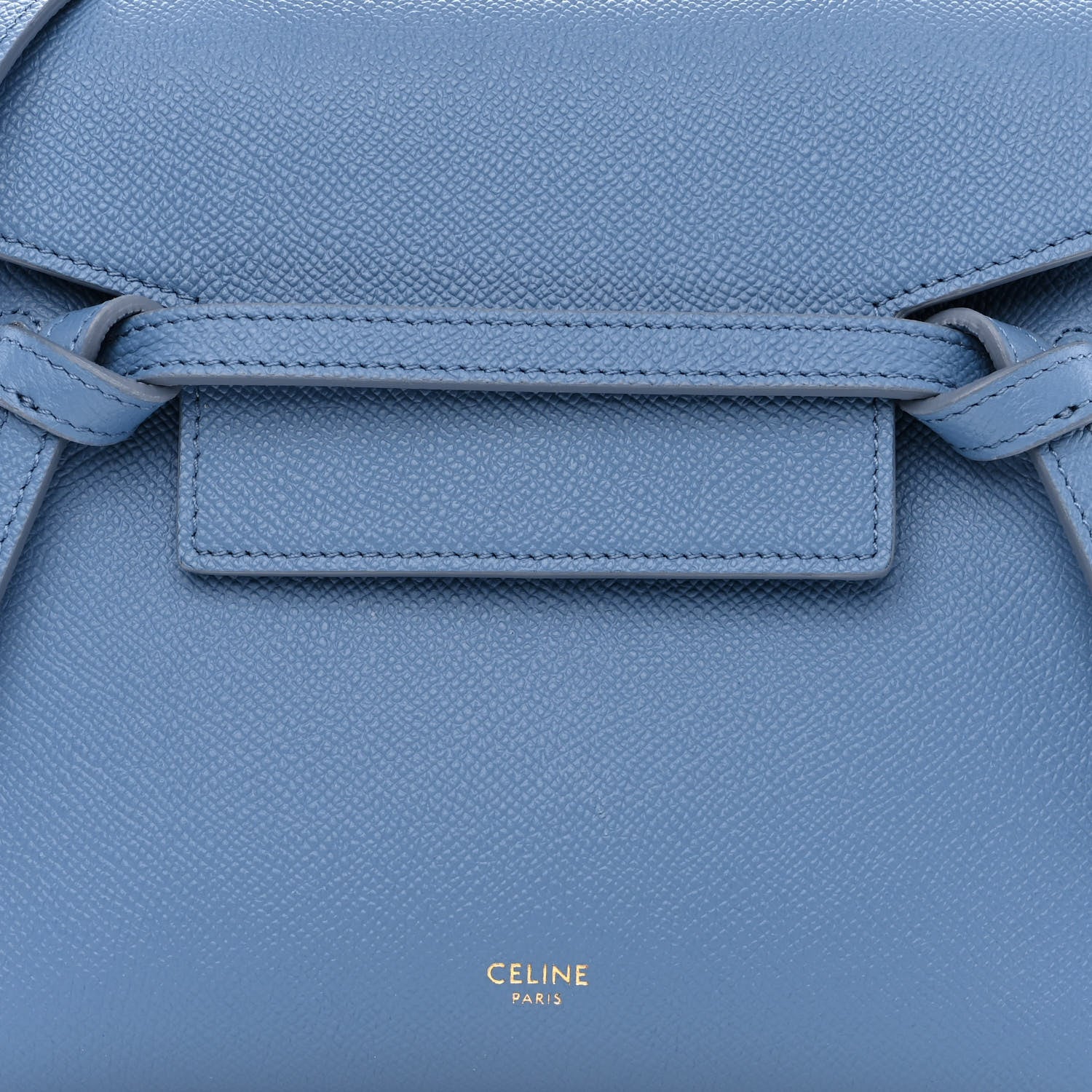 Celine Grained Calfskin Nano Belt Bag Azure 8 of 10