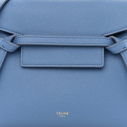 Celine Grained Calfskin Nano Belt Bag Azure 8 of 10
