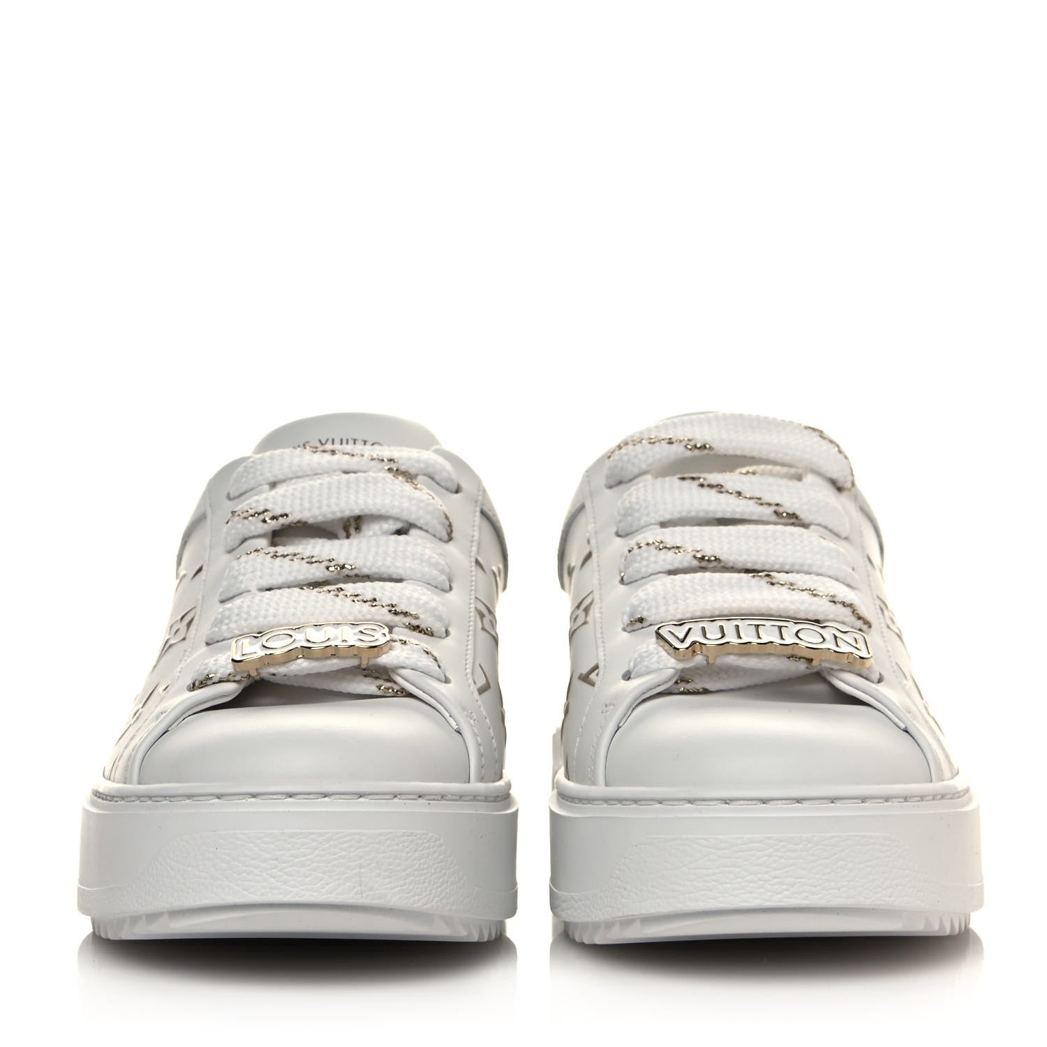 Louis Vuitton Monogram Time Out Sneakers 38 Gold 2 of 10