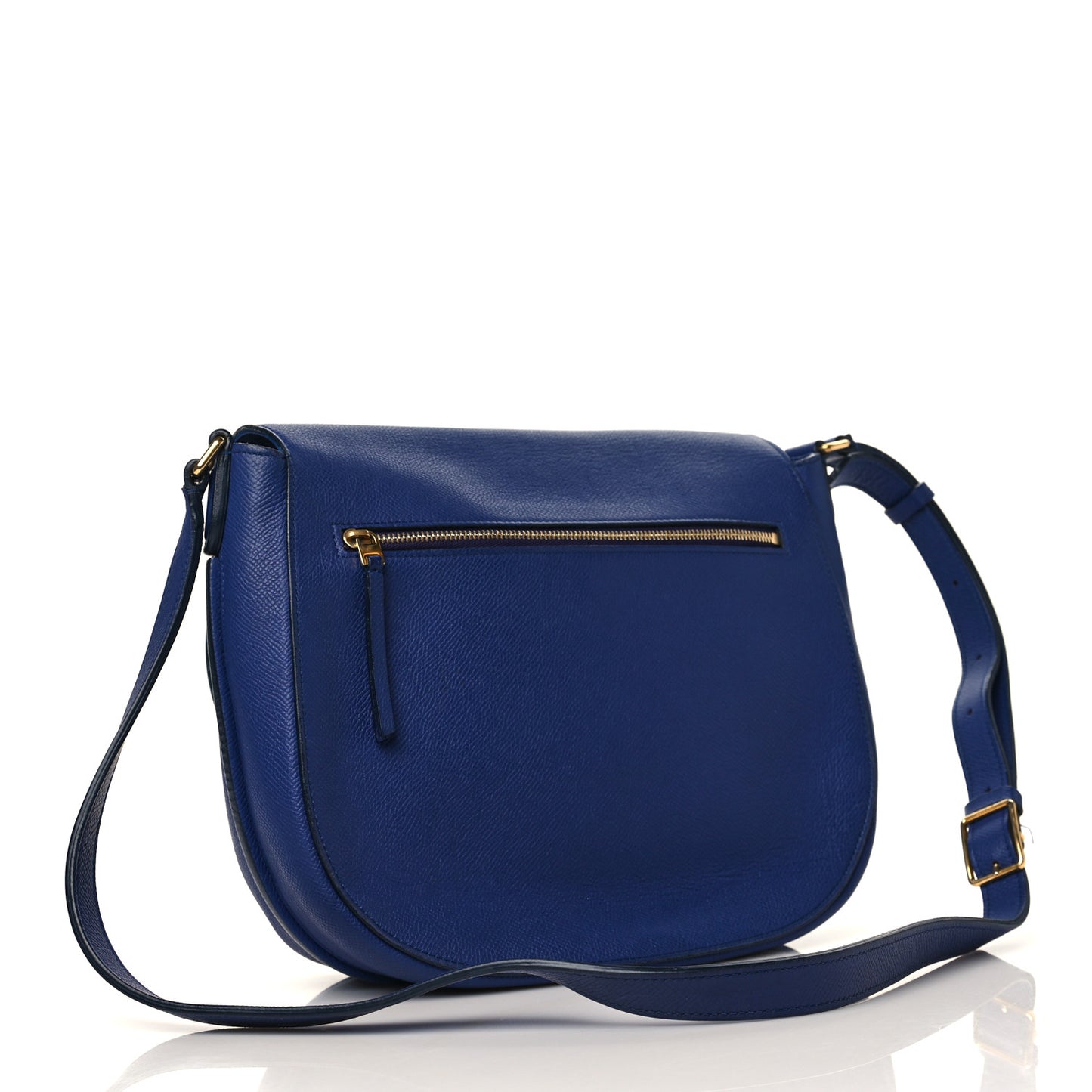 Grained Calfskin Medium Trotteur Indigo