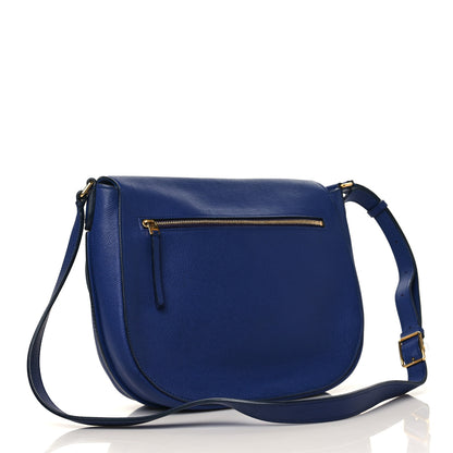 Celine Grained Calfskin Medium Trotteur Indigo 3 of 12