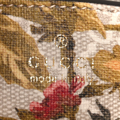 Gucci GG Supreme Monogram Water Flora Web Ophidia Pouch Beige White Multicolor 6 of 10