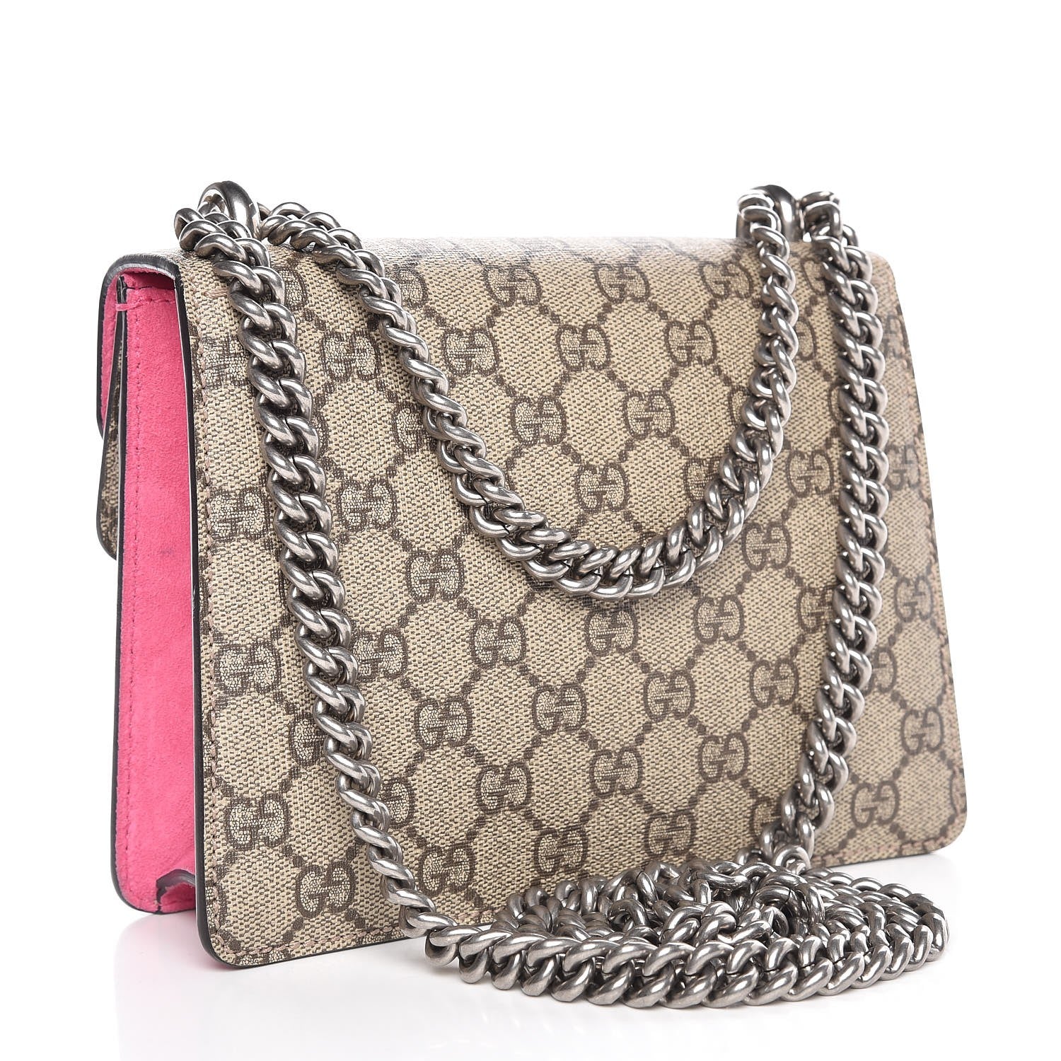 Gucci GG Supreme Monogram Mini Dionysus Shoulder Bag Pink 4 of 19
