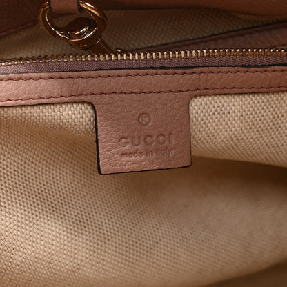 Gucci Pebbled Calfskin Medium Soho Chain Shoulder Bag Antique Rose 6 of 11