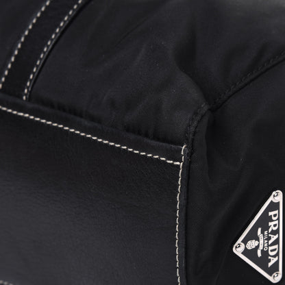 Prada Tessuto Nylon Vitello Foldover Pushlock Satchel Black 15 of 27