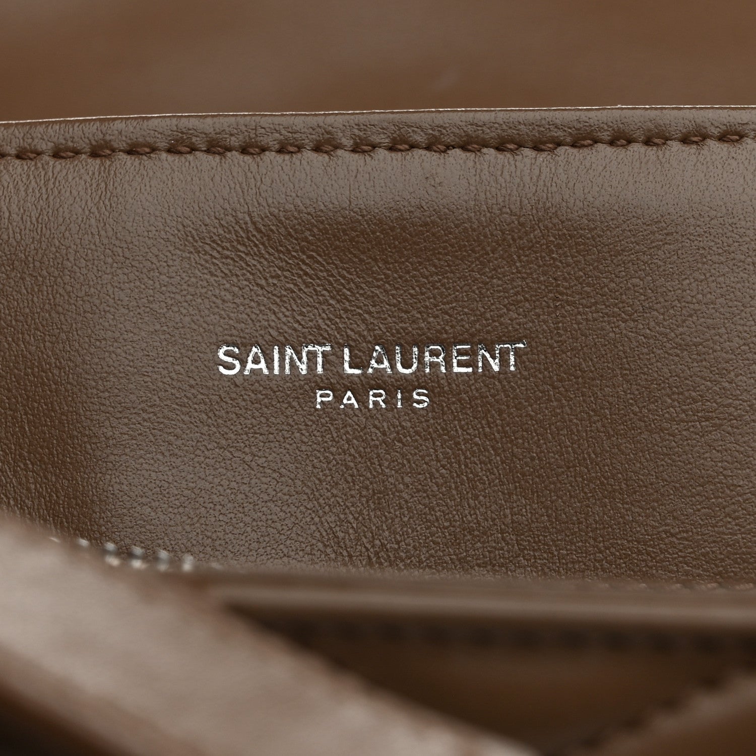 Saint Laurent Calfskin Y Quilted Monogram Medium Loulou Chain Satchel Desert Storm 7 of 12
