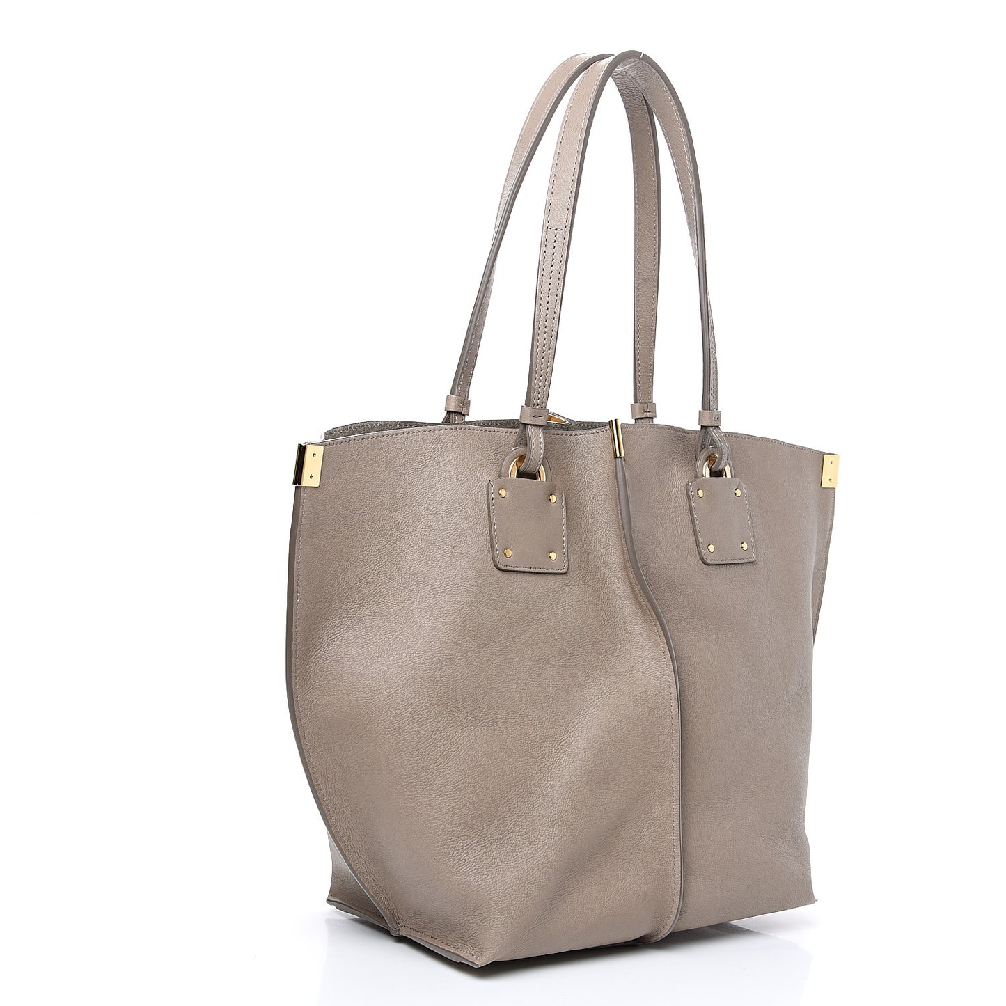 Smooth Calfskin Medium Vick Tote Motty Grey
