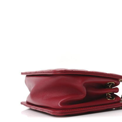 Chanel Calfskin Quilted Small CC Chain Accordion Tote Red 10 of 10