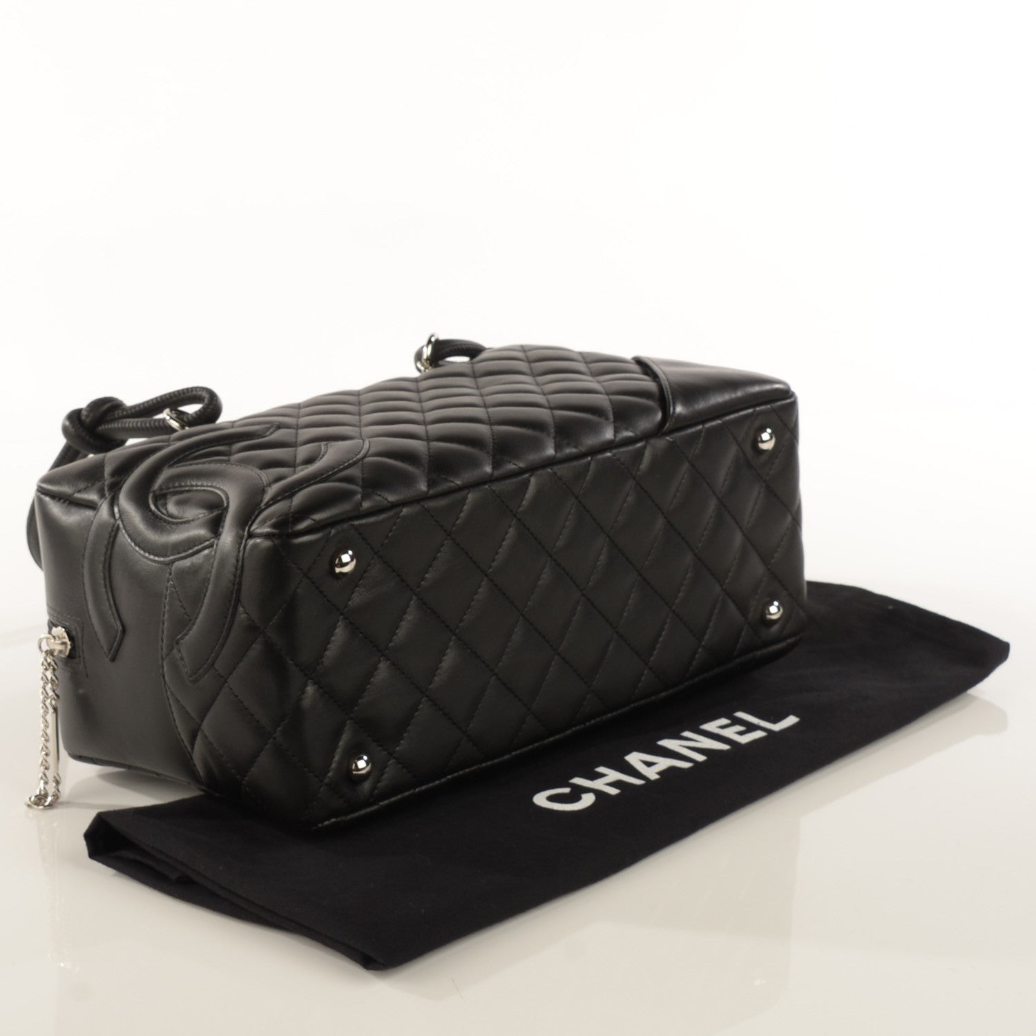Chanel Calfskin Quilted Large Cambon Bowler Black 4 of 7