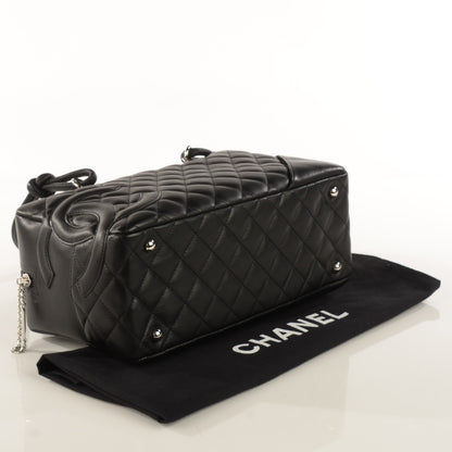 Chanel Calfskin Quilted Large Cambon Bowler Black 4 of 7