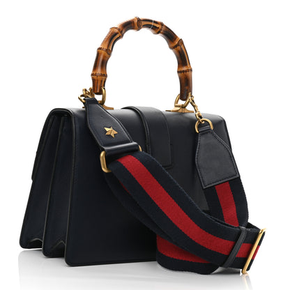 Gucci Moon Calfskin Bamboo Web Medium Dionysus Top Handle Bag Blue Emerald Hibiscus Red 3 of 12