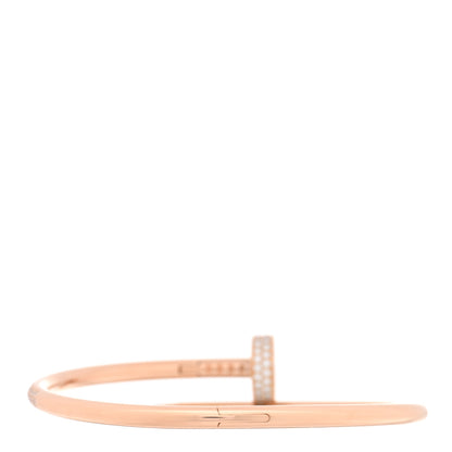 Cartier 18K Pink Gold Diamond Juste Un Clou Paved Bracelet 16 2 of 5