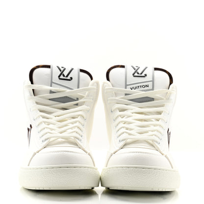 Louis Vuitton Recycled Polyester Charlie Sneakers 37.5 White Cacao Brown 2 of 9