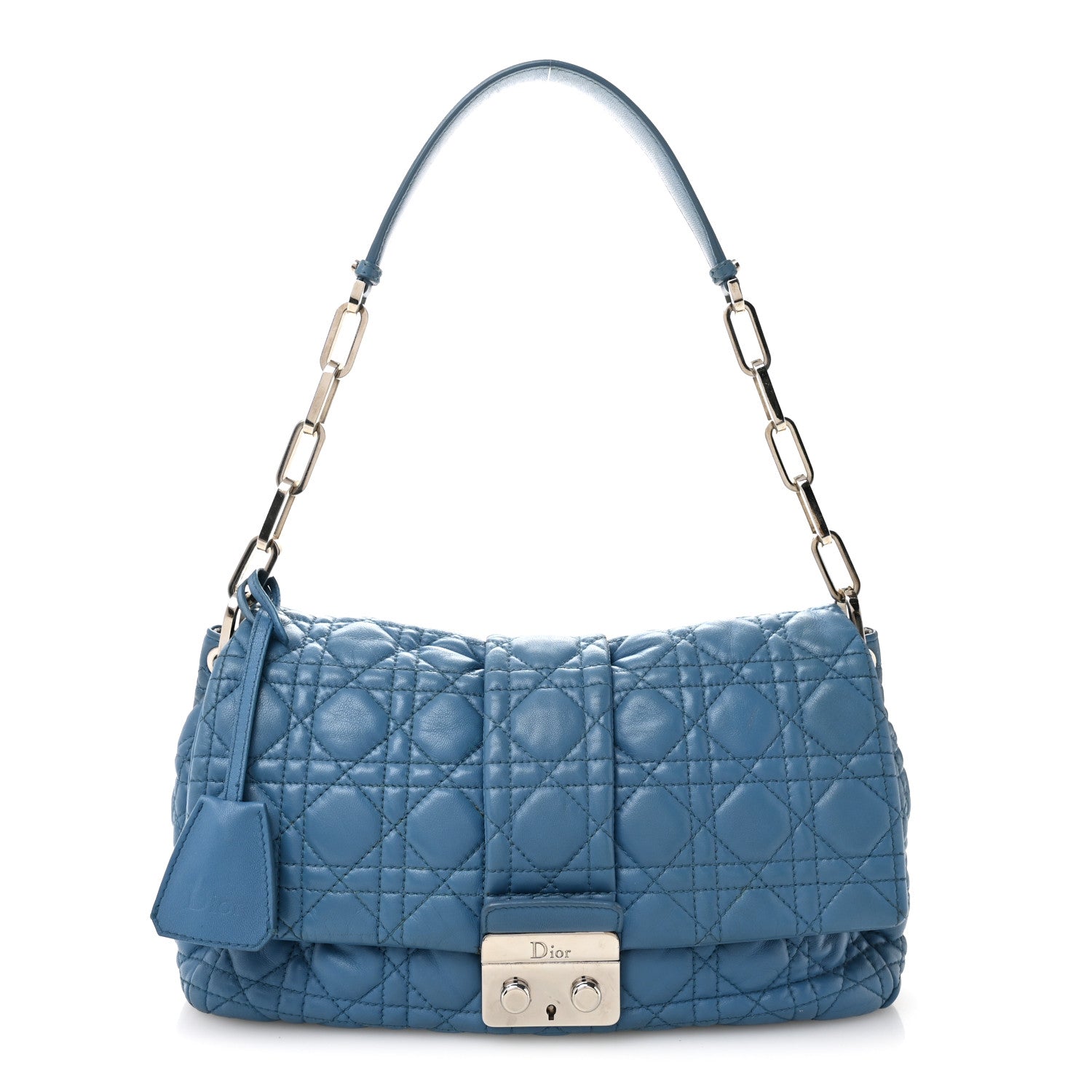 Christian Dior Lambskin Cannage Large Miss Dior Flap Blue 1 of 12