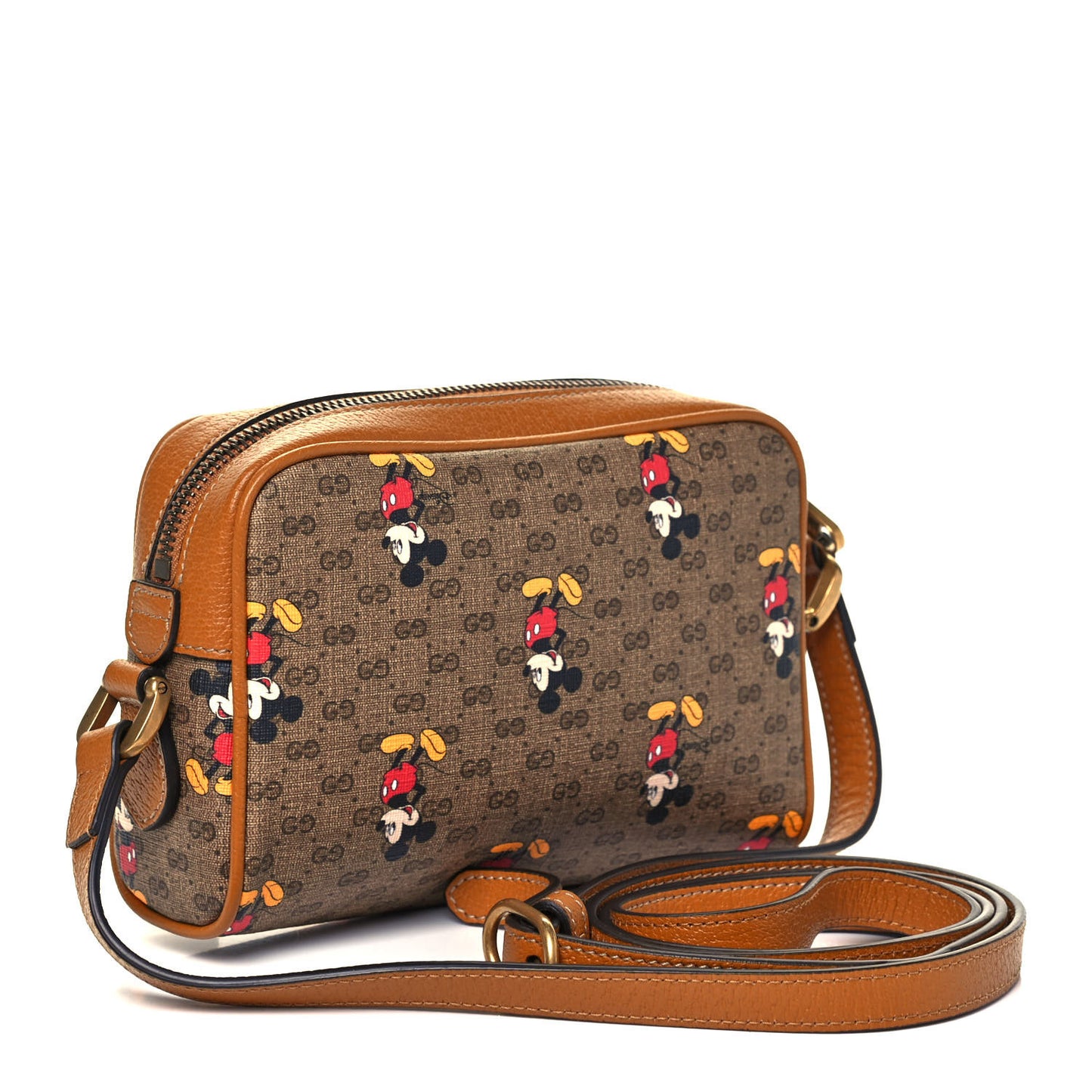 X DISNEY Mini Vintage GG Supreme Monogram Mickey Mouse Shoulder Bag Beige Vintage Sun Oil