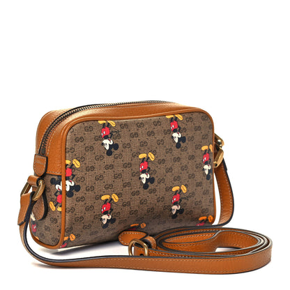 Gucci X DISNEY Mini Vintage GG Supreme Monogram Mickey Mouse Shoulder Bag Beige Vintage Sun Oil 3 of 10