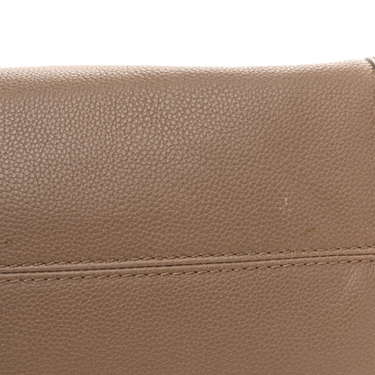 Alexander McQueen Pebbled Calfskin Small Skull Padlock Zip Around Tote Taupe 14 of 14