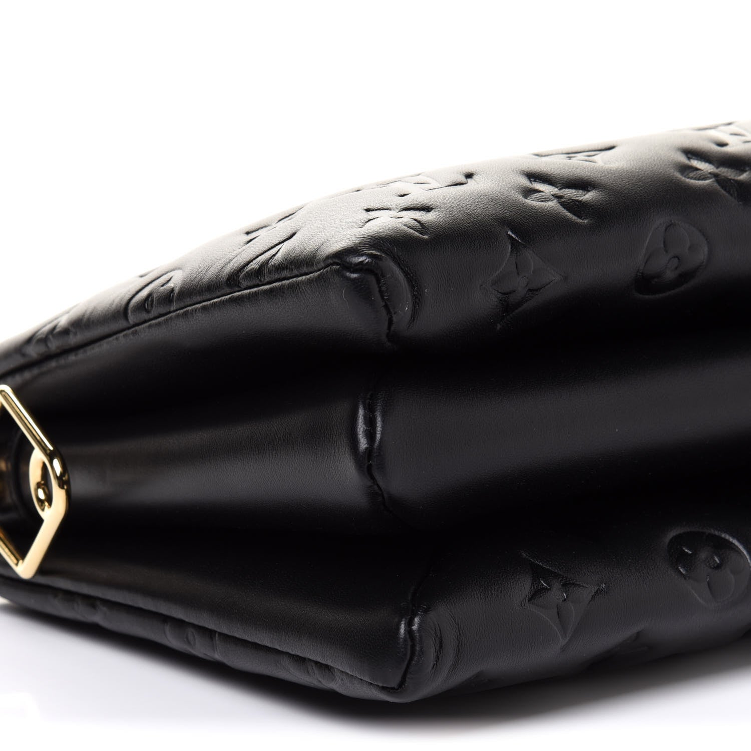 Louis Vuitton Lambskin Embossed Monogram Coussin PM Black 8 of 10