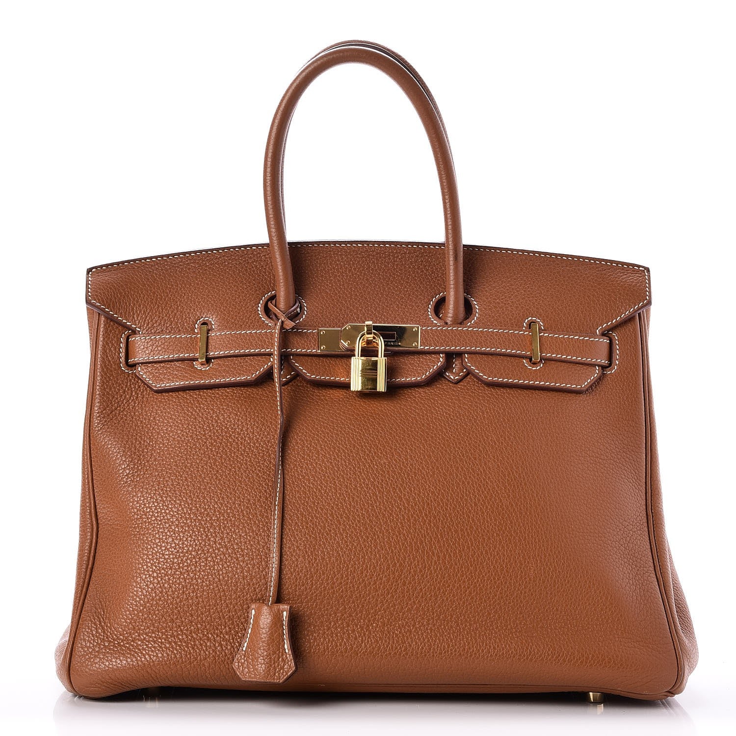 Hermes Taurillon Clemence Birkin 35 Gold 1 of 34