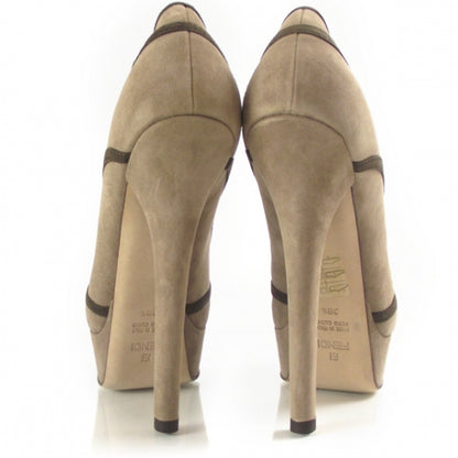Fendi Suede Jardin Platform Pumps 38.5 3 of 6
