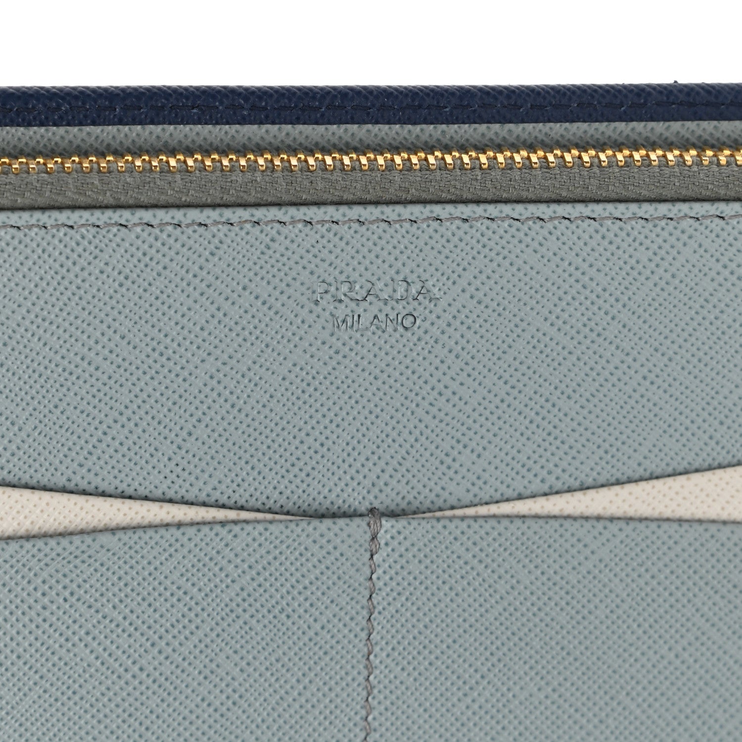 Prada Saffiano Colour Wallet Bluette 6 of 11