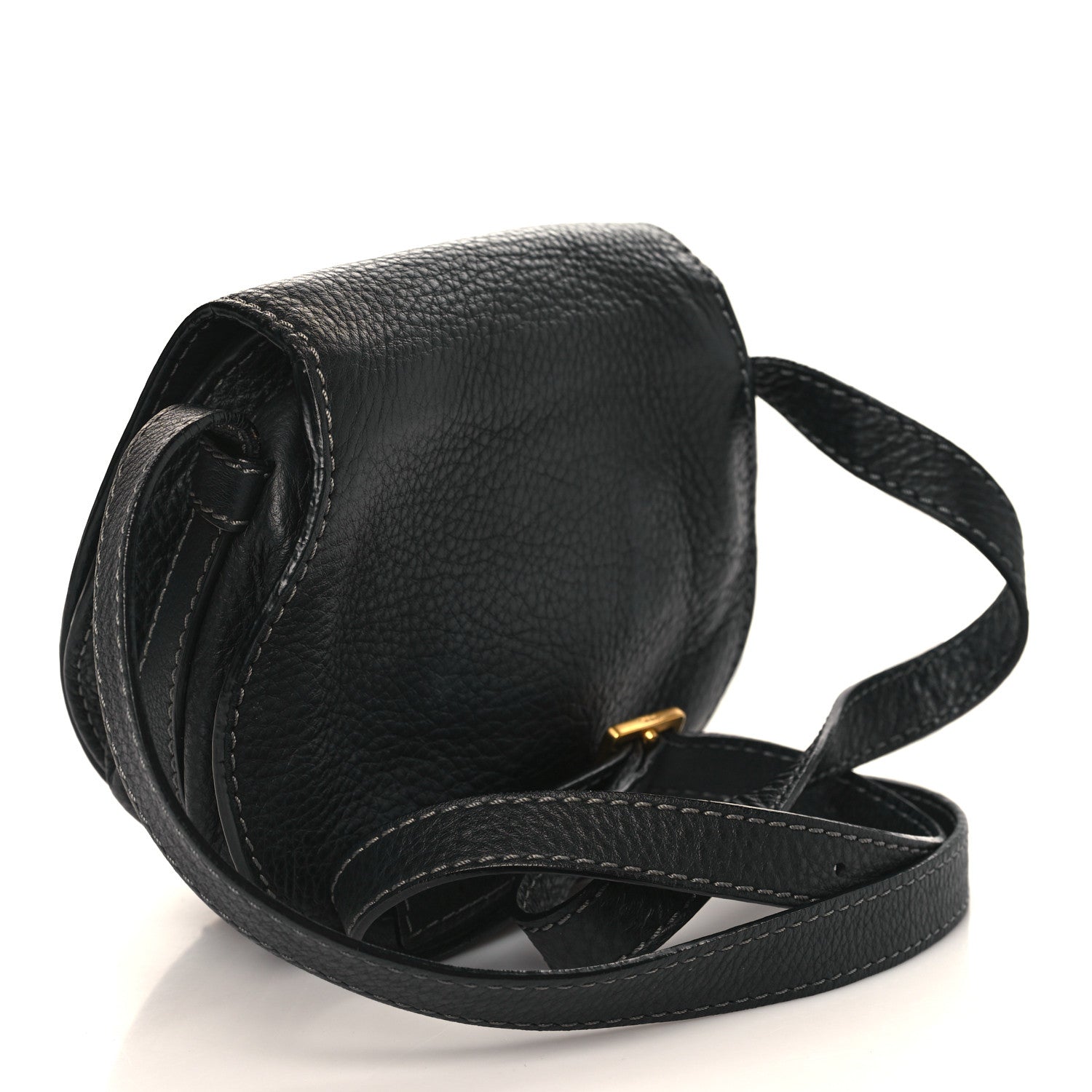 Chloe Calfskin Mini Marcie Round Crossbody Bag Black 3 of 9
