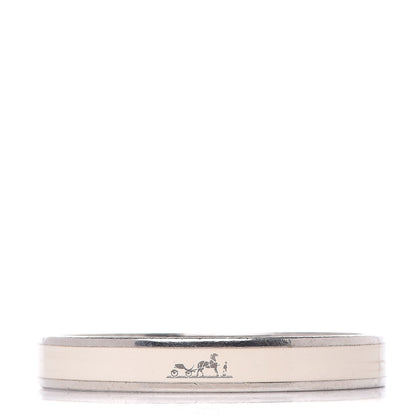 Hermes Enamel Printed Narrow Caleche Bracelet 65 White 1 of 6