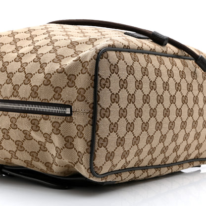 Gucci Monogram Dollar Calfskin O Drawstring Backpack Beige Ebony Testa di Moro Dark Chocolate 10 of 11