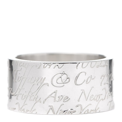 Tiffany Sterling Silver 10mm Notes Wide Ring 54 7 1 of 4