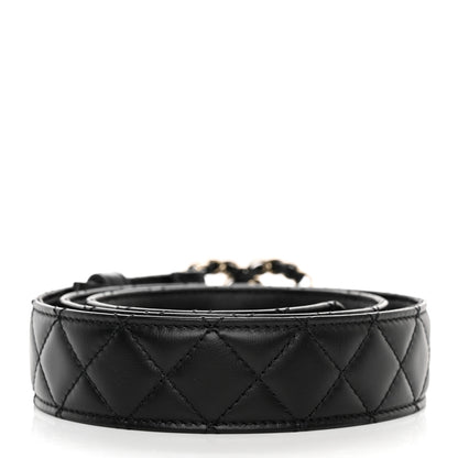 Chanel Lambskin Quilted CC Chain Belt 80 32 Black 2 of 7