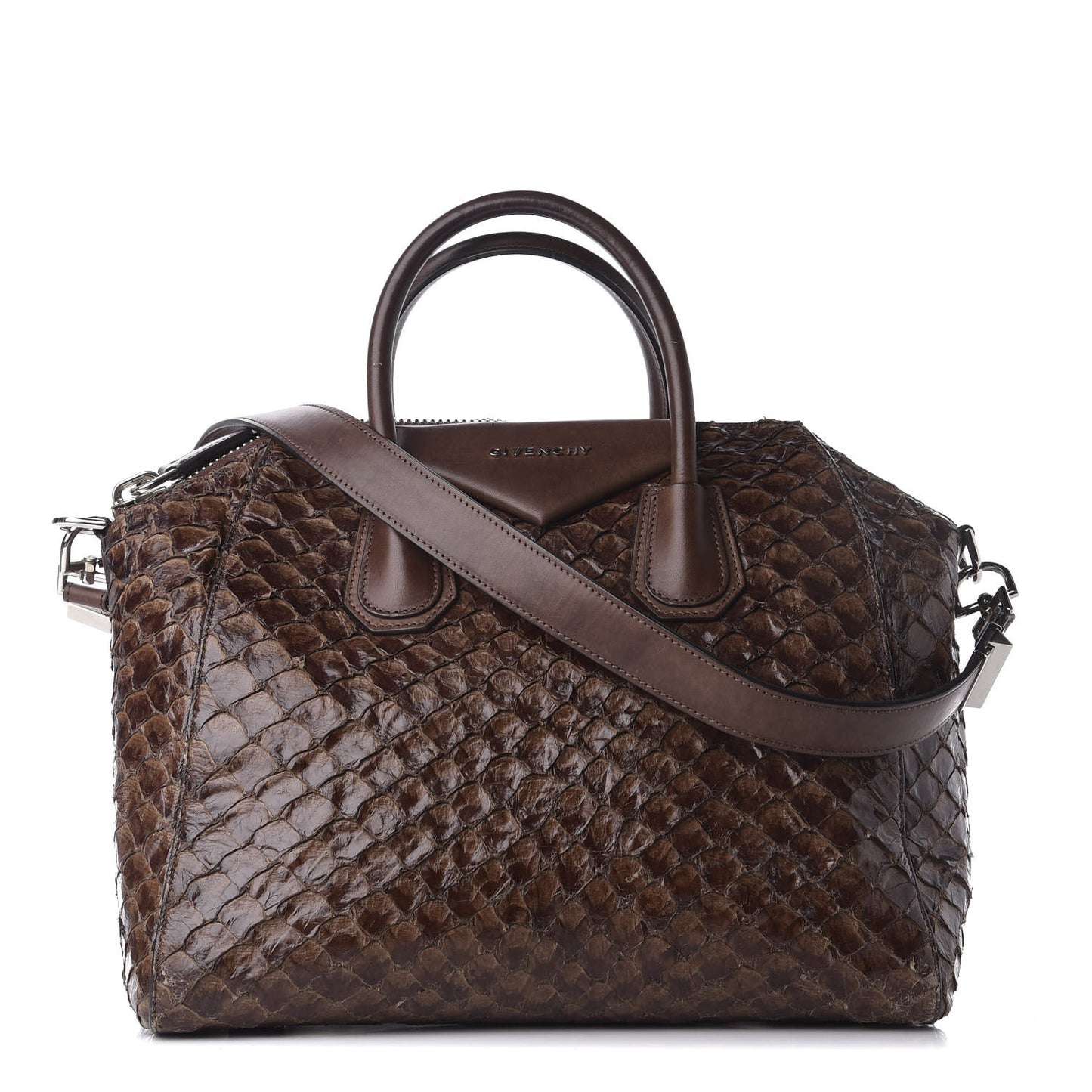 Calfskin Pirarucu Medium Antigona Brown