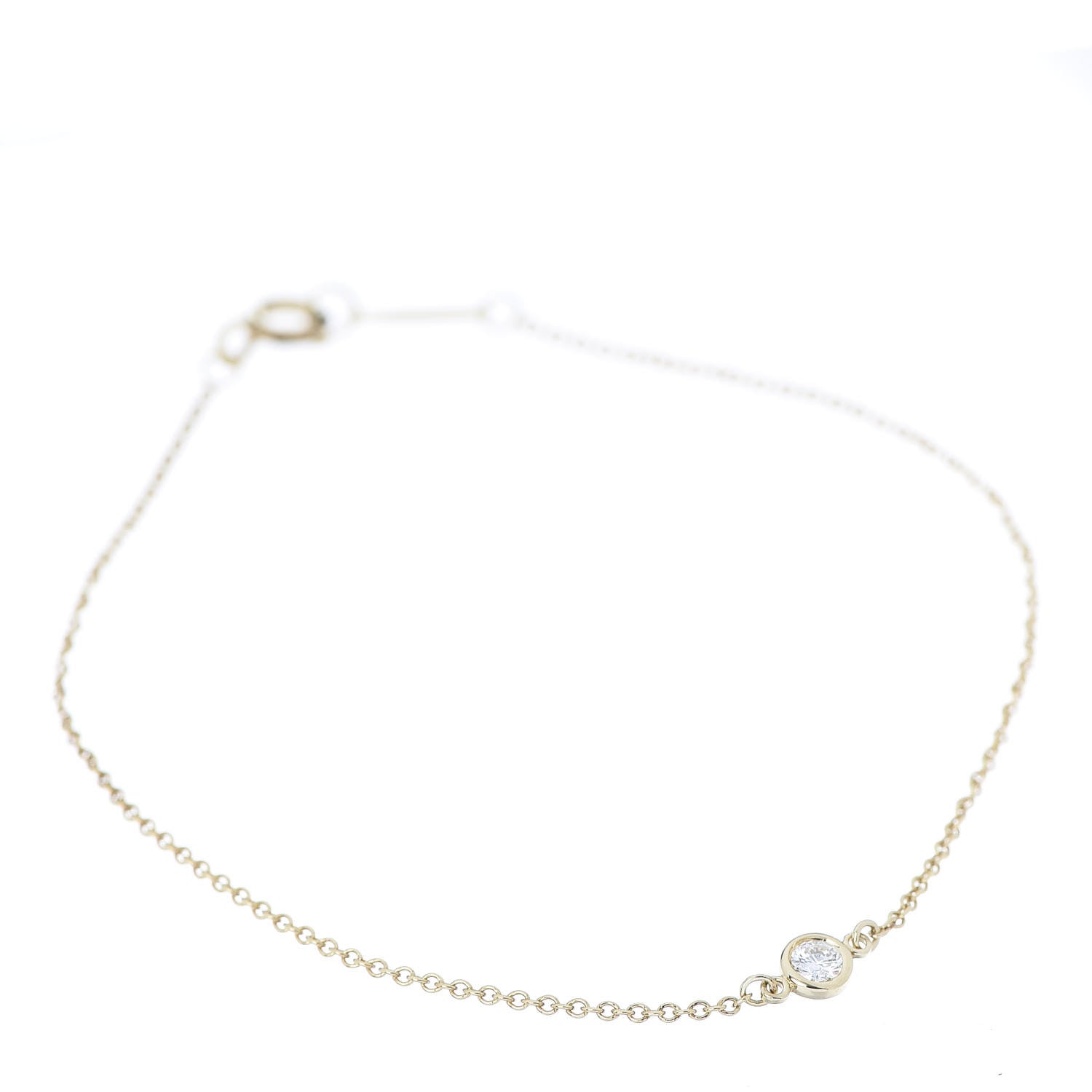 Tiffany 18K Yellow Gold Diamond .08ct Elsa Peretti Diamonds by the Yard Bracelet 1 of 5