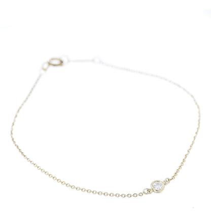 Tiffany 18K Yellow Gold Diamond .08ct Elsa Peretti Diamonds by the Yard Bracelet 1 of 5